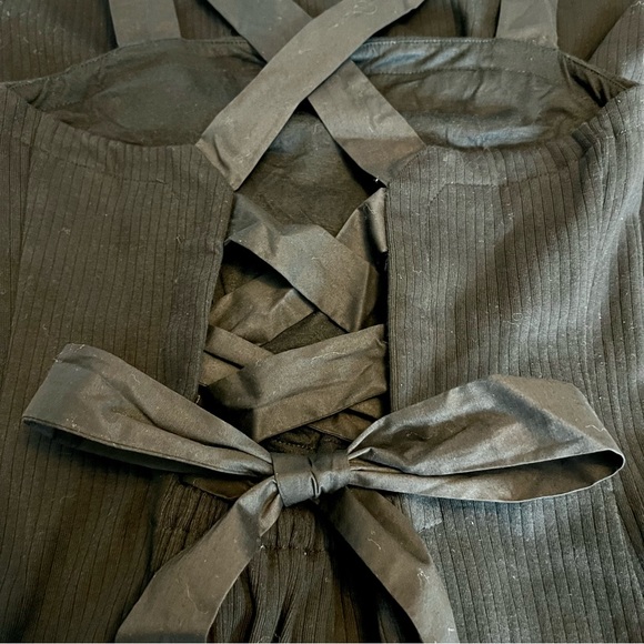 NWT Anthropologie Porridge Seamed Cross-Back Midi Dress - Picture 7 of 10